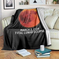 Blood Moon Total Lunar Eclipse March 3 2026 Throw Blanket Blood Moon Astronomy Souvenir Graphic