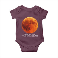 Blood Moon Total Lunar Eclipse March 3 2026 Baby Onesie Blood Moon Astronomy Souvenir Graphic