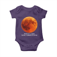 Blood Moon Total Lunar Eclipse March 3 2026 Baby Onesie Blood Moon Astronomy Souvenir Graphic