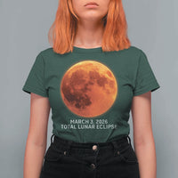Blood Moon Total Lunar Eclipse March 3 2026 T Shirt For Women Blood Moon Astronomy Souvenir Graphic