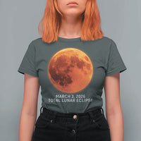 Blood Moon Total Lunar Eclipse March 3 2026 T Shirt For Women Blood Moon Astronomy Souvenir Graphic