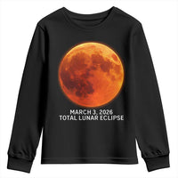 Blood Moon Total Lunar Eclipse March 3 2026 Youth Sweatshirt Blood Moon Astronomy Souvenir Graphic