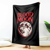 Retro Blood Moon Graphic Throw Blanket Mystic Celestial Gothic Astronomy Art