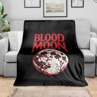 Retro Blood Moon Graphic Throw Blanket Mystic Celestial Gothic Astronomy Art