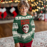 Retro Blood Moon Graphic Ugly Christmas Sweater Mystic Celestial Gothic Astronomy Art