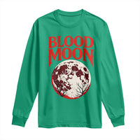 Retro Blood Moon Graphic Long Sleeve Shirt Mystic Celestial Gothic Astronomy Art