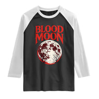 Retro Blood Moon Graphic Raglan Shirt Mystic Celestial Gothic Astronomy Art