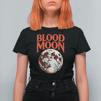 Retro Blood Moon Graphic T Shirt For Women Mystic Celestial Gothic Astronomy Art