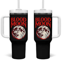 Retro Blood Moon Graphic Tumbler With Handle Mystic Celestial Gothic Astronomy Art