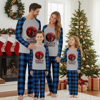 Creepy Alien Believe In Yourself Plaid Pajama Set Funny Blood Moon Sci-Fi Horror Graphic