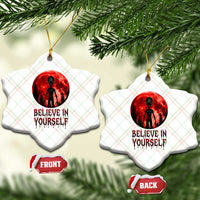 Creepy Alien Believe In Yourself Ceramic Ornament Funny Blood Moon Sci-Fi Horror Graphic