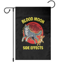 Funny Blood Moon Side Effects Wolf and Chihuahua Dog Humor Graphic Garden Flag