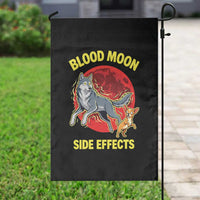 Funny Blood Moon Side Effects Wolf and Chihuahua Dog Humor Graphic Garden Flag