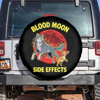 Funny Blood Moon Side Effects Wolf and Chihuahua Dog Humor Graphic Spare Tire Cover
