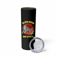 Funny Blood Moon Side Effects Wolf and Chihuahua Dog Humor Graphic Skinny Tumbler