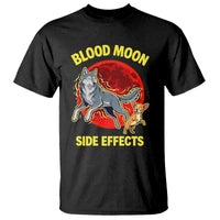 Funny Blood Moon Side Effects Wolf and Chihuahua Dog Humor Graphic T Shirt