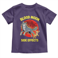Funny Blood Moon Side Effects Wolf and Chihuahua Dog Humor Graphic Toddler T Shirt