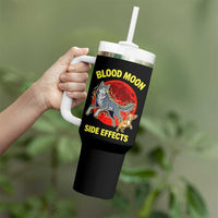 Funny Blood Moon Side Effects Wolf and Chihuahua Dog Humor Graphic Tumbler With Handle