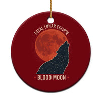Total Lunar Eclipse March 3 2026 Ceramic Ornament Constellation Wolf Souvenir Graphic