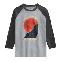 Total Lunar Eclipse March 3 2026 Raglan Shirt Constellation Wolf Souvenir Graphic