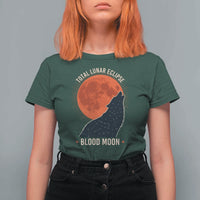 Total Lunar Eclipse March 3 2026 T Shirt For Women Constellation Wolf Souvenir Graphic