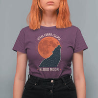 Total Lunar Eclipse March 3 2026 T Shirt For Women Constellation Wolf Souvenir Graphic