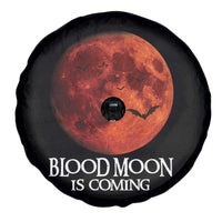 Blood Moon Is Coming Spooky Halloween Spare Tire Cover Flying Bats Gothic Dark Horror Graphic