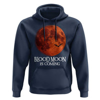Blood Moon Is Coming Spooky Halloween Hoodie Flying Bats Gothic Dark Horror Graphic