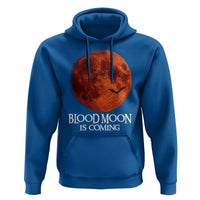 Blood Moon Is Coming Spooky Halloween Hoodie Flying Bats Gothic Dark Horror Graphic