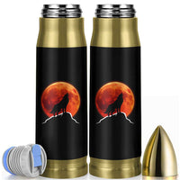 Howling Wolf Crimson Blood Moon Bullet Tumbler Mountain Wildlife Nature Graphic