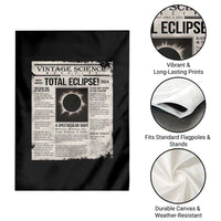 Retro Vintage Science Magazine Total Solar Eclipse 2024 Garden Flag Historic Totality Astronomy Geek Memorabilia