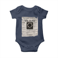 Retro Vintage Science Magazine Total Solar Eclipse 2024 Baby Onesie Historic Totality Astronomy Geek Memorabilia