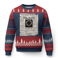 Retro Vintage Science Magazine Total Solar Eclipse 2024 Ugly Christmas Sweater Historic Totality Astronomy Geek Memorabilia
