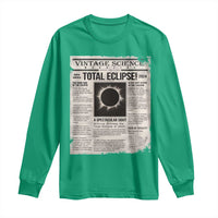 Retro Vintage Science Magazine Total Solar Eclipse 2024 Long Sleeve Shirt Historic Totality Astronomy Geek Memorabilia