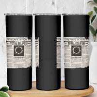 Retro Vintage Science Magazine Total Solar Eclipse 2024 Skinny Tumbler Historic Totality Astronomy Geek Memorabilia