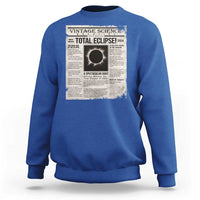 Retro Vintage Science Magazine Total Solar Eclipse 2024 Sweatshirt Historic Totality Astronomy Geek Memorabilia