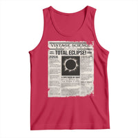Retro Vintage Science Magazine Total Solar Eclipse 2024 Tank Top Historic Totality Astronomy Geek Memorabilia