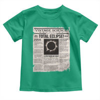 Retro Vintage Science Magazine Total Solar Eclipse 2024 Toddler T Shirt Historic Totality Astronomy Geek Memorabilia