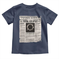 Retro Vintage Science Magazine Total Solar Eclipse 2024 Toddler T Shirt Historic Totality Astronomy Geek Memorabilia