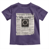 Retro Vintage Science Magazine Total Solar Eclipse 2024 Toddler T Shirt Historic Totality Astronomy Geek Memorabilia