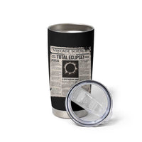 Retro Vintage Science Magazine Total Solar Eclipse 2024 Tumbler Cup Historic Totality Astronomy Geek Memorabilia