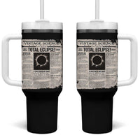 Retro Vintage Science Magazine Total Solar Eclipse 2024 Tumbler With Handle Historic Totality Astronomy Geek Memorabilia