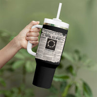 Retro Vintage Science Magazine Total Solar Eclipse 2024 Tumbler With Handle Historic Totality Astronomy Geek Memorabilia