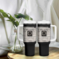 Retro Vintage Science Magazine Total Solar Eclipse 2024 Tumbler With Handle Historic Totality Astronomy Geek Memorabilia