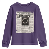 Retro Vintage Science Magazine Total Solar Eclipse 2024 Youth Sweatshirt Historic Totality Astronomy Geek Memorabilia