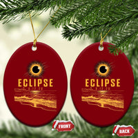 Total Solar Eclipse August 12 2026 Celestial Totality Ceramic Ornament Ocean Beach View Astronomy Souvenir