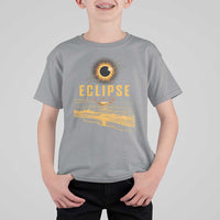 Total Solar Eclipse August 12 2026 Celestial Totality T Shirt For Kid Ocean Beach View Astronomy Souvenir