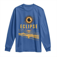 Total Solar Eclipse August 12 2026 Celestial Totality Long Sleeve Shirt Ocean Beach View Astronomy Souvenir