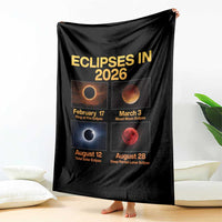 Eclipses in 2026 Celestial Calendar Infographic Throw Blanket Space Nerd Astronomy Gift Astrology Lover