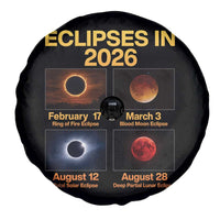 Eclipses in 2026 Celestial Calendar Infographic Spare Tire Cover Space Nerd Astronomy Gift Astrology Lover